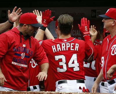 Bryce Harper hit his 24th homer of the season. (Associated Press)