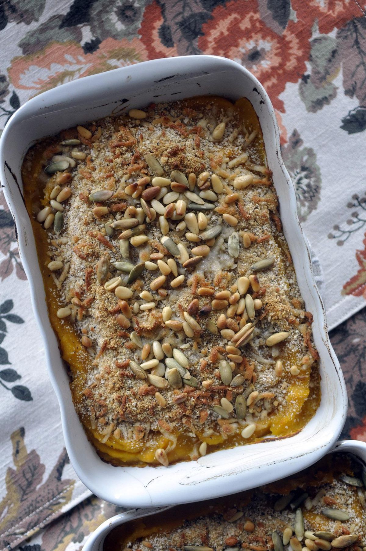 The bright orange puree of cute-as-a-button sugar pumpkins is worth the extra effort - and not only for pies, but for savory dishes, too, such as this sugar pumpkin gratin. ADRIANA JANOVICH adrianaj@spokesman.com (Adriana Janovich / The Spokesman-Review)