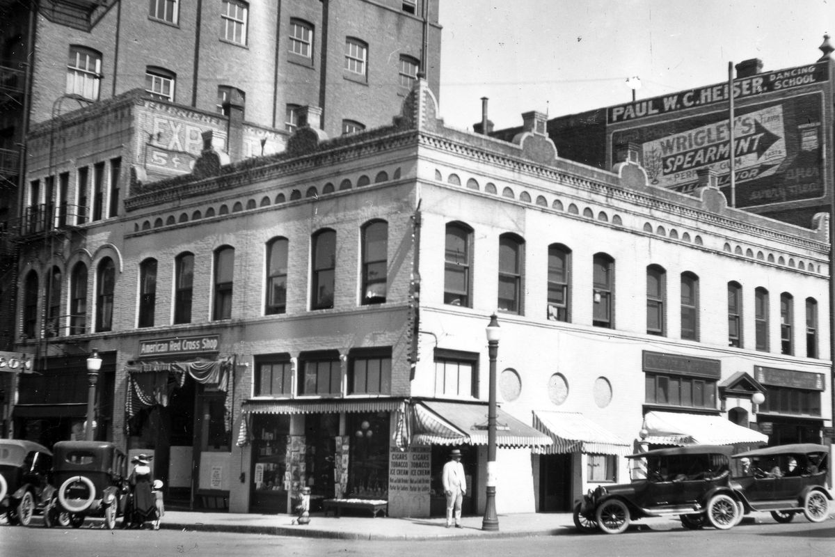 1918: The Red Cross Shop opened in the Allen Block on the corner of First Avenue and Post Street. It was among the first charity thrift stores in Spokane.