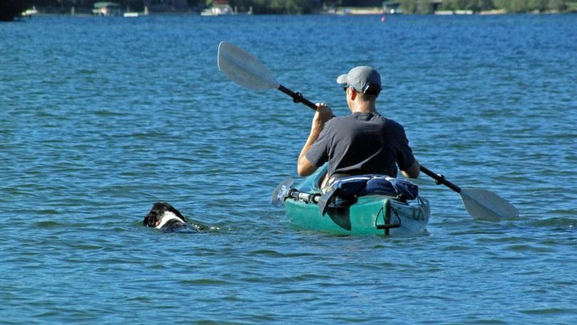 A kayaker 
