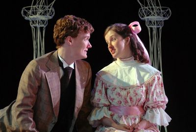 Jon Lutyens and Kari McClure play Algernon and Cecily in the Actor’s Repertory Theatre’s production of “The Importance of Being Earnest.” (Photos by JESSE TINSLEY / The Spokesman-Review)
