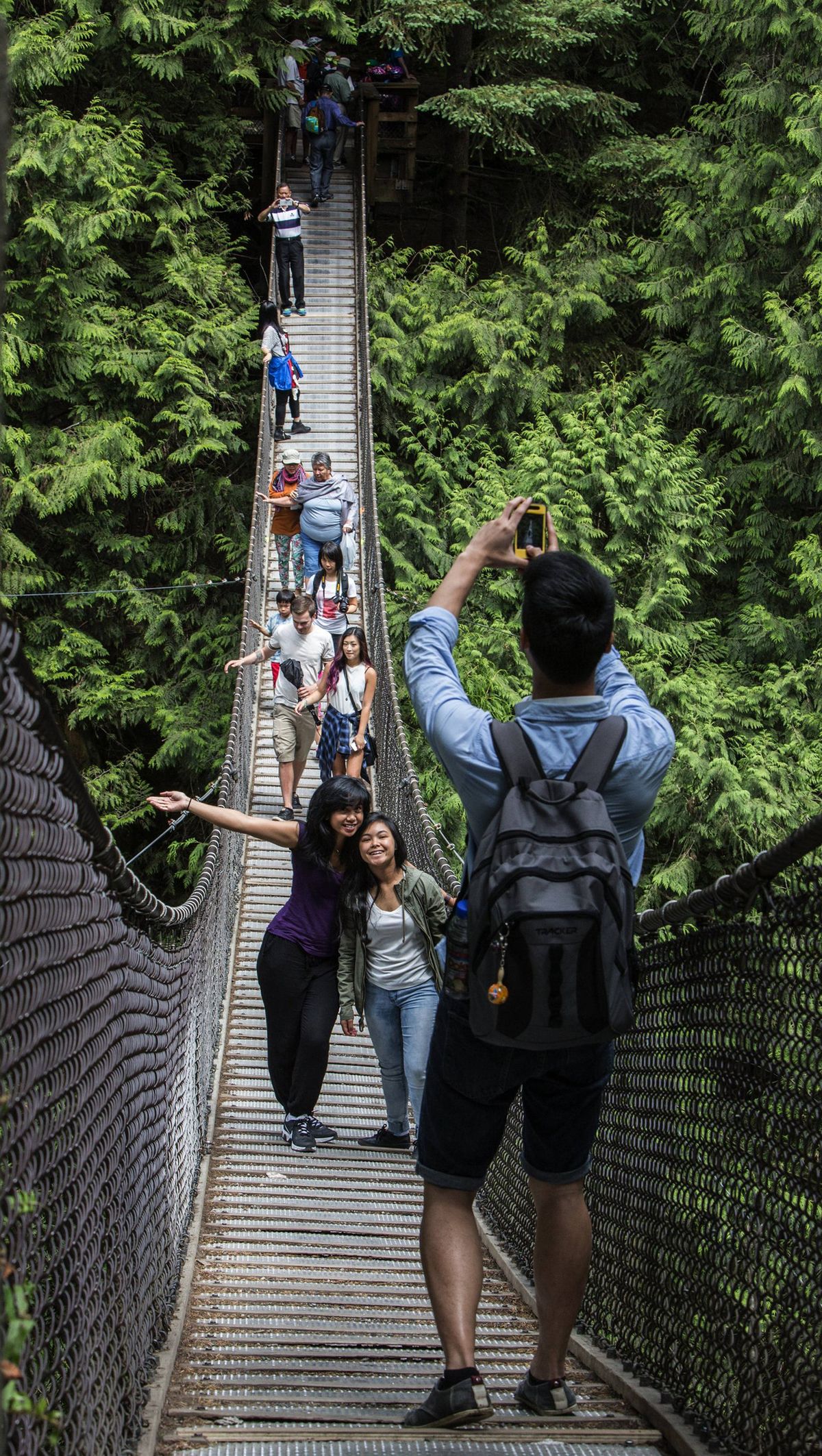 The Lynn Canyon suspension bridge dangles 164 feet above a creek, swaying and delighting all who walk across it. The bridge, within a North Vancouver park, is free.