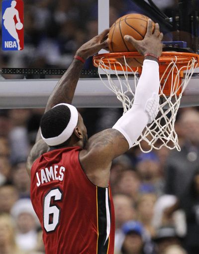 LeBron James scored game-high 37 points in the Heat’s victory. (Associated Press)
