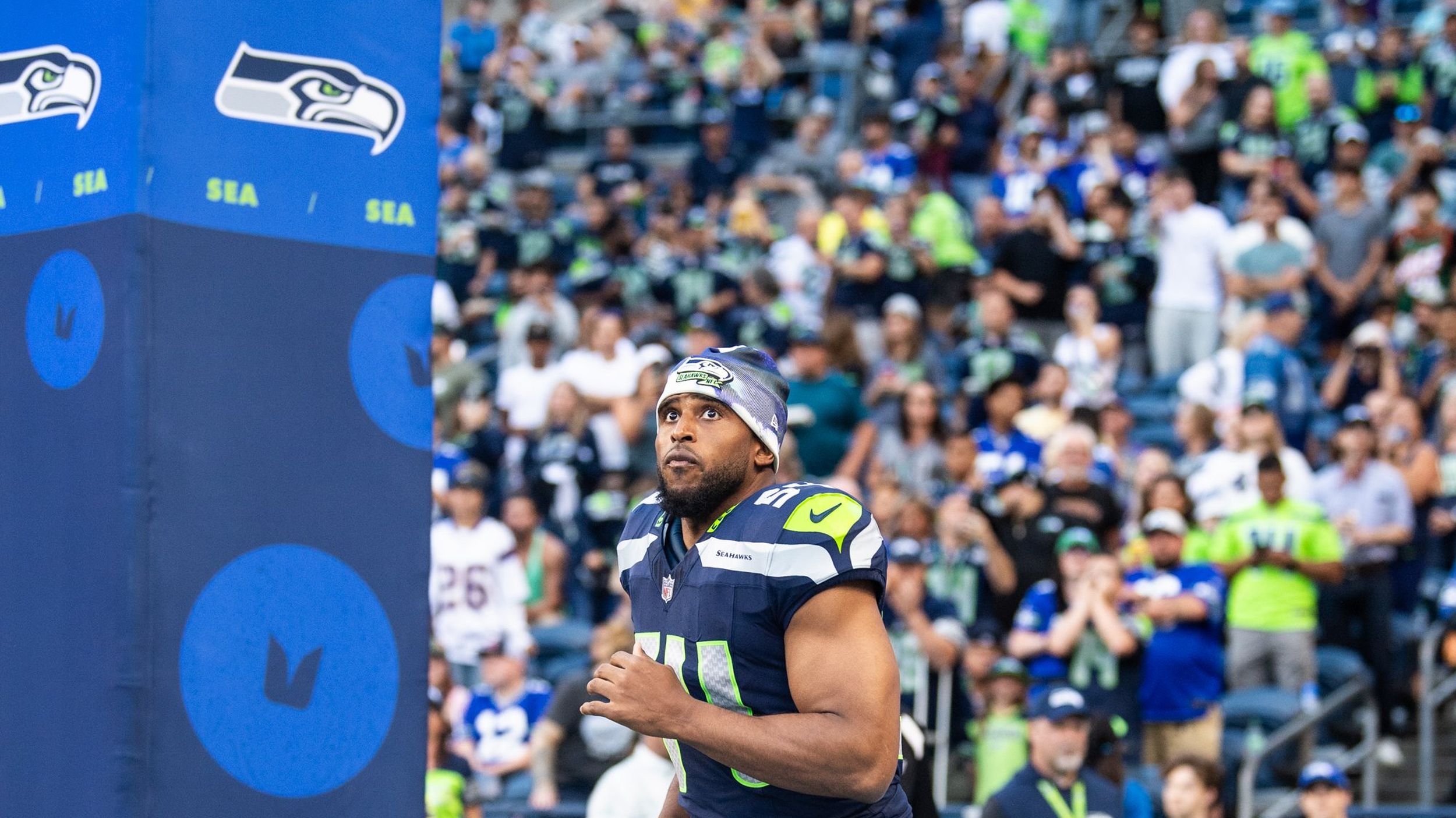 Seattle Seahawks linebacker Bobby Wagner walks off the field during the  second half of an NFL football game against the Los Angeles Rams, Sunday,  Sept. 10, 2023, in Seattle. (AP Photo/Lindsey Wasson