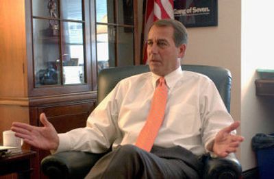 
House Minority Leader John Boehner, shown in his Capitol Hill office, has convened a group of allies to work on GOP 