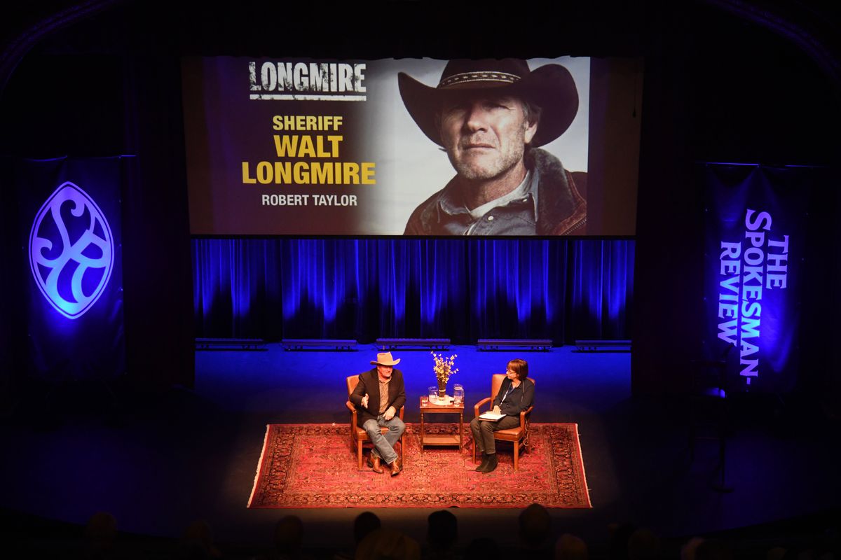 “Longmire” author Craig Johnson is on the Northwest Passages stage four years ago during a book tour. Johnson is back in Spokane on Sept. 17 to talk about his latest book.  (DAN PELLE)