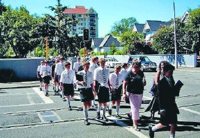 
Secondary students dress like gentlemen in Christchurch, New Zealand.
 (Carl Gidlund  photo / The Spokesman-Review)