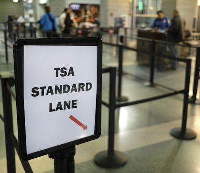 Wait lines were minimal at the TSA checkpoint in the Destin-Fort Walton Beach Airport in Valparaiso, Fla., Thursday, Jan. 17, 2019. TSA airport screeners are working without pay during the government shutdown. (Michael Snyder / Associated Press)