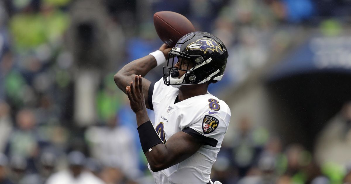 Baltimore Ravens' Lamar Jackson ties franchise record for touchdown passes  in blowout of Jets 