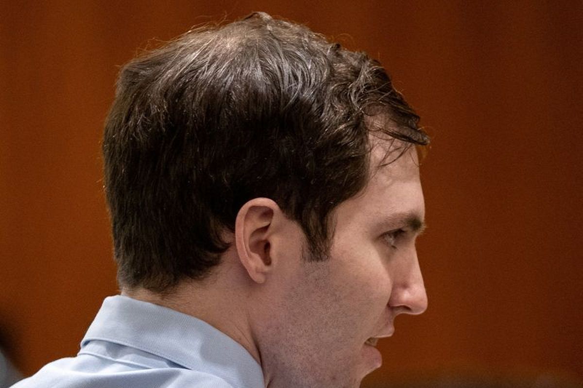 Tyler Robinson speaks with his attorney Kathryn Nester (not pictured) during a hearing for Robinson, accused in the fatal shooting of conservative activist Charlie Kirk, in 4th District Court in Provo, Utah, U.S., April 17, 2026. Trent Nelson/Pool via REUTERS  (Trent Nelson)