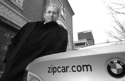 
Scott Griffith, CEO of Zipcar Inc., outside the company's office in Cambridge, Mass. After nearly seven years of getting strangers to share cars parked in their neighborhoods, the rent-by-the-hour car-sharing service is expanding. 
 (Associated Press / The Spokesman-Review)