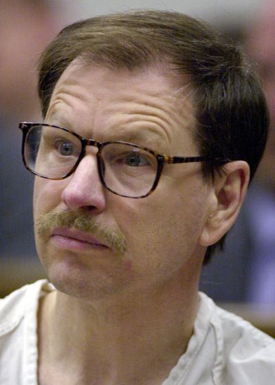 Gary Leon Ridgway appears at a pretrial hearing in King County Superior Court, March 27, 2003, in Seattle. Ridgway, known as the Green River Killer, pleaded guilty to the murders of 48. He was convicted of killing 49. Author Rene Denfeld writes about her experiences with a man much like Ridgway in an essay for Lithub. (AP)