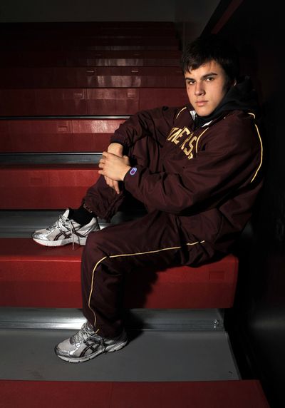 University High School wrestler Adrian Orndorff is having a strong year for the Titans. (Colin Mulvany)