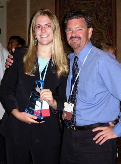 
Freeman High's Rebekah Stranberg of Rockford  won first place in the job interview competition at the conference.
 (Courtesy of Scott Moore / The Spokesman-Review)