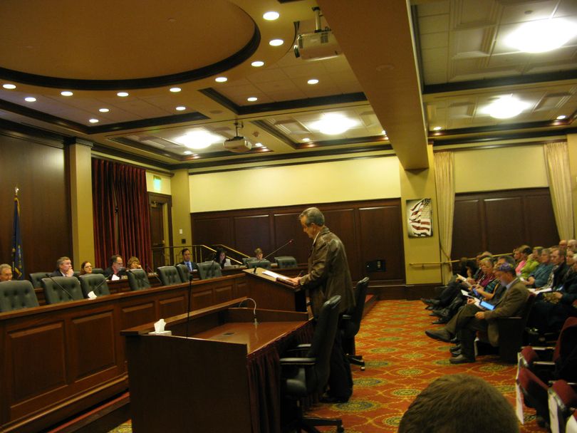 Bob Compton of Midvale testifies against the 
