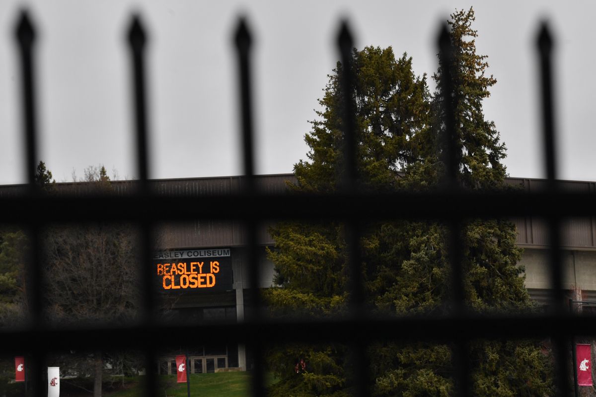 Beasley Coliseum is seen closed on Wednesday, March 25, 2020, on WSU