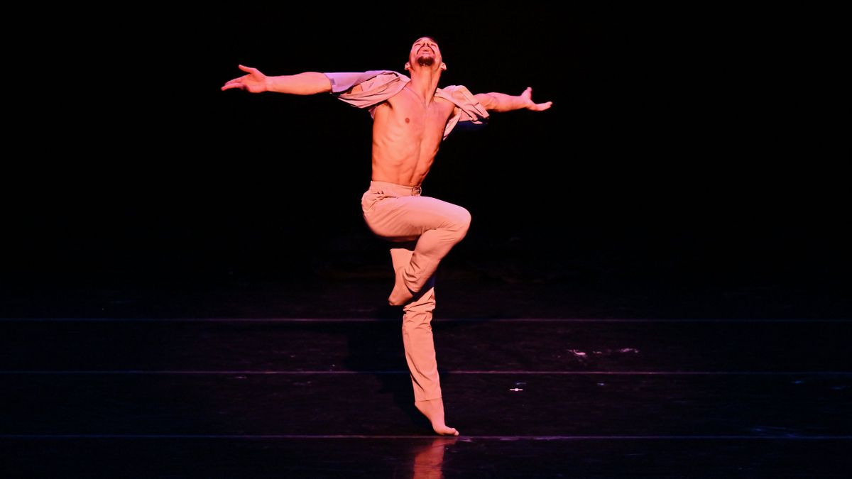 Pedro Garcia performs “Blue Until June” on Oct. 6, 2023, at the Wallis Annenberg Center for the Performing Arts in Beverly Hills, Calif. Joining him in the BODYTRAFFIC performance of “Blue Until June” will be Katie Garcia, Tiare Keeno, Ty Morrison, Joan Rodriguez and Jordyn Santiago. BODYTRAFFIC comes to Gonzaga University on Saturday. {!--EndFragment--}  (Courtesy of Rob Latour)