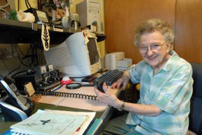 
Verda Siebenthaler, 89, is an avid ham radio operator, reaching out from her home in Coeur d'Alene. Since the early 1960s, she has broadcast to the world from her transceiver set. Her radio has a damaged antenna now, but would otherwise be active.
 (Jesse Tinsley / The Spokesman-Review)