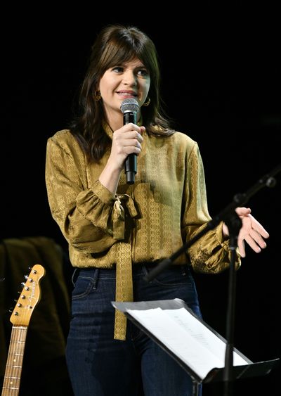 Casey Wilson performs onstage at 