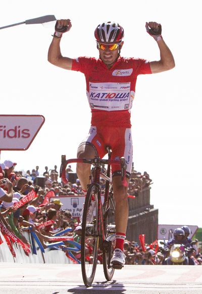 Spain’s Joaquin Rodriguez won the 12th stage of the Spanish Vuelta to extend his overall lead. The 21-stage race ends Sept. 9. (Associated Press)