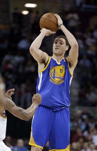 Klay Thompson hit 13 of 24 shots in Golden State’s win. (Associated Press)