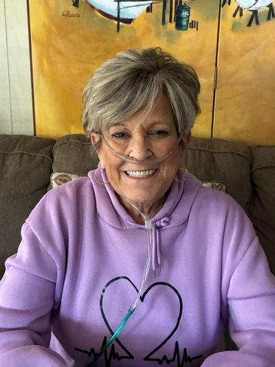 Ceslie Malloy awaiting bilateral lung transplant.  (Courtesy)