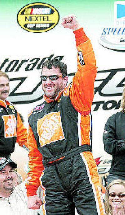 
Tony Stewart won one of the two qualifying races Thursday. 
 (Associated Press / The Spokesman-Review)