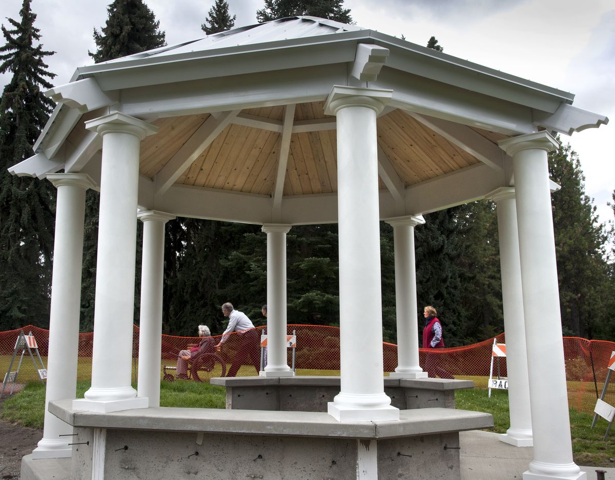 A new gazebo, seen here Sept. 16, was erected in the Rose Hill area. Manito Park has been getting a series of improvements. (Dan Pelle)
