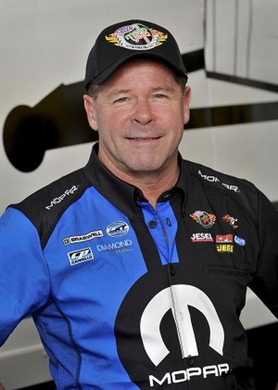 Allen Johnson drives the Mopar Dodge Pro Stock on the NHRA Mello Yello Drag Racing Series. (Photo courtesy of NHRA)