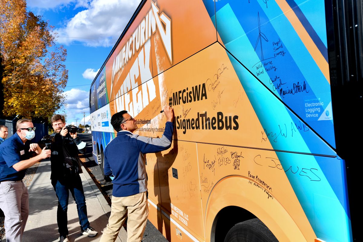 AWB bus tour highlights Spokane's variety of manufacturing companies