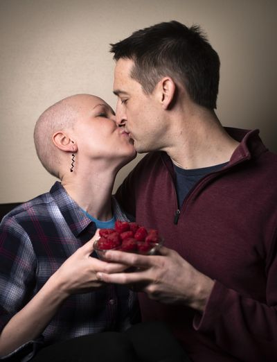 On one of their first dates together, Keith Brewer invited his future wife over to his place to pick fresh raspberries. Kim is now fighting breast cancer and will have a mastectomy on Valentine's Day. By the time her treatment ends, Kim says she should feel good enough to again pick raspberries from their garden. (Colin Mulvany / The Spokesman-Review)