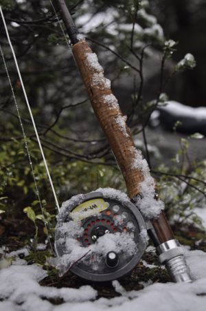 Snow greeted backpacking anglers on Sept. 18, 2013, in the Absaroka-Beartooth Wilderness. (Rich Landers)