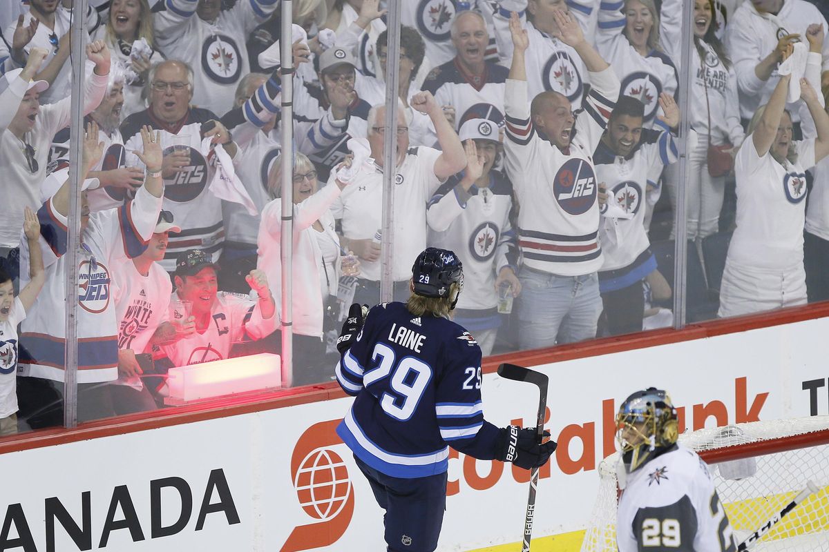 Winnipeg Jets fans take in historic playoff game in Anaheim