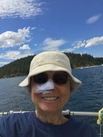 Stefanie Pettit takes her nose sailing on Lake Coeur d’Alene. (Courtesy of Stefanie Pettit)