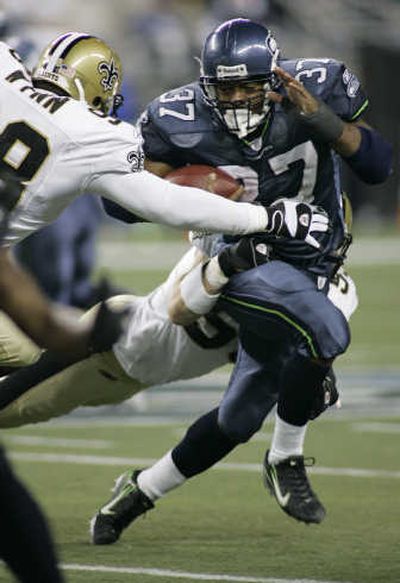 
Shaun Alexander has been limited to 460 yards and two TDs. Associated Press
 (Associated Press / The Spokesman-Review)