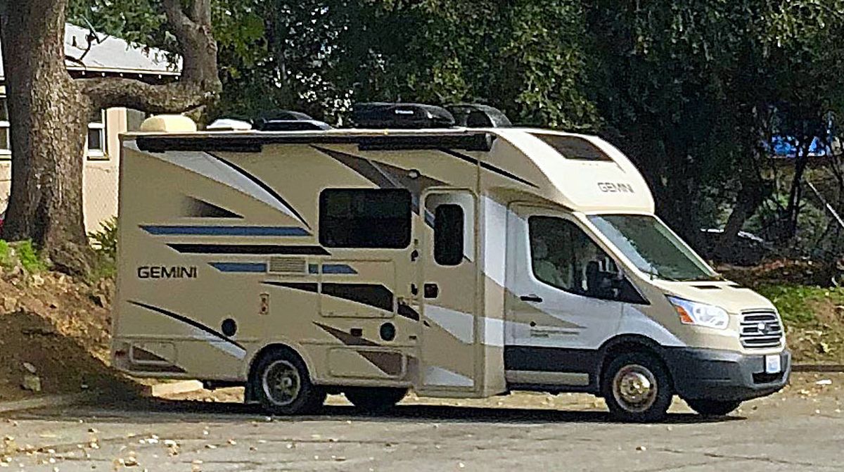 The parking lot at the Fraternal Order of the Eagles in Pasadena housed our RV last year. (John Nelson)