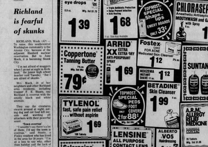 About 20 Richland residents urged the Richland City Council to do something to address the large number of skunks causing problems in the city, the Associated Press reported in an article that ran in The Spokesman-Review on Aug. 20, 1975. (Spokesman-Review archives)