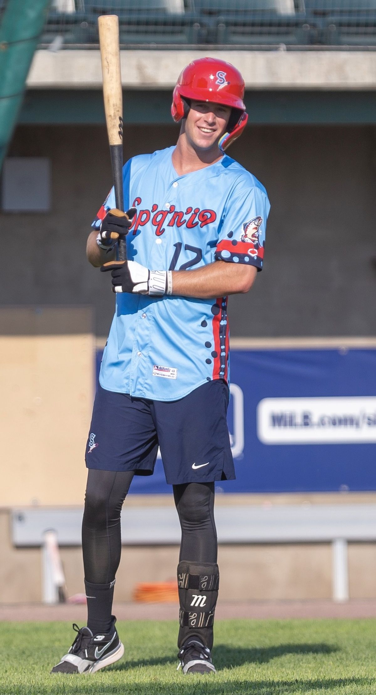 Charlie Condon, the Colorado Rockies No. 3 overall pick in the 2024 MLB Draft, takes batting practice before his first professional game with the Spokane Indians against the Tri-City Dust Devils on Tuesday, Aug. 6, 2024 at Gesa Stadium in Pasco, Wash.  (Cheryl Nichols/For The Spokesman-Review)