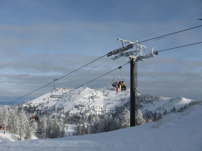 Bogus Basin ski area on Nov. 25, 2010 - its first Thanksgiving Day opening since 1994 (Betsy Russell)