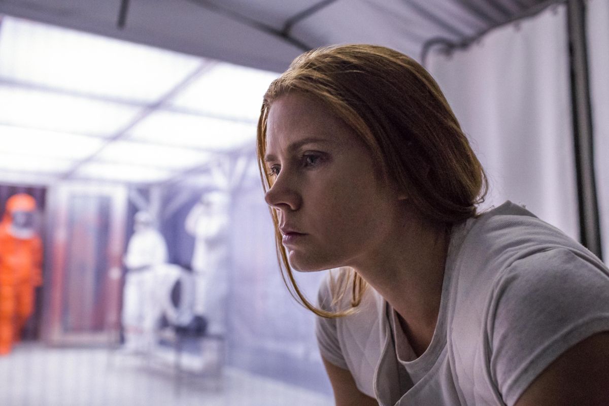 Amy Adams in a scene from "Arrival." The film was nominated for an Oscar for best picture on Tuesday. However, Adams did not receive a nomination, after being expected to be on the list. (Jan Thijs / PARAMOUNT PICTURES)