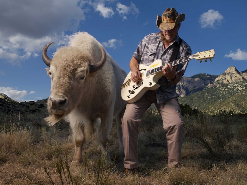 Rock gutarist Ted Nugent is an avid hunter with gun and bow as well as an outspoken political conservative and gun-rights advocate.  (Jenny Risher)