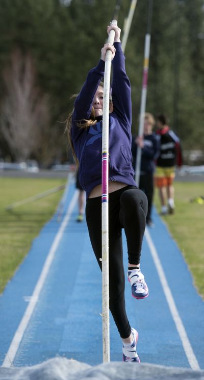 Mead senior pole vaulter Carrie Jacka is out to defend her state title. (Dan Pelle)
