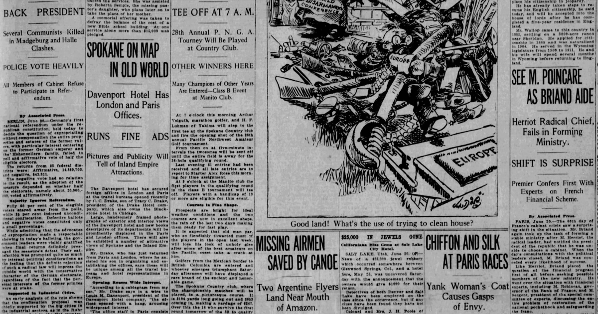 This day in history: Frank Church celebrated new Hells Canyon designation. Davenport Hotel opened European offices