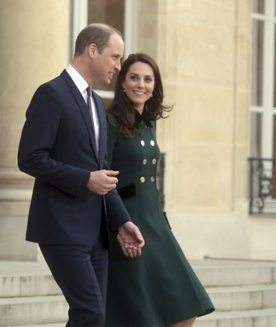 The Duke and Duchess of Cambridge leave the Elysee Palace after their meeting with France's President Francois Hollande, in Paris, Friday, March 17, 2017. Prince William and his wife Kate are coming to Paris to meet the French president as Britain gets ready to launch divorce proceedings from the European Union. (AP Photo/Thibault Camus, Pool) ORG XMIT: PAR521 (Thibault Camus / AP)