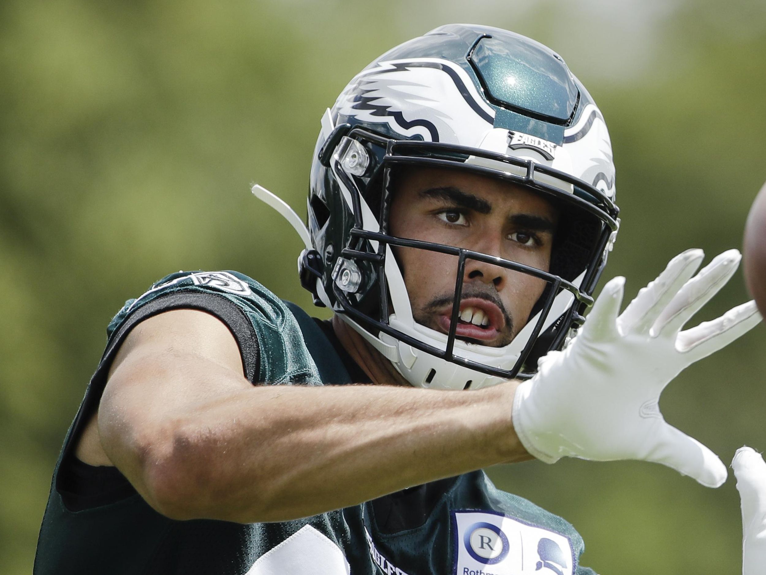 Philadelphia Eagles wide receiver J.J. Arcega-Whiteside in action