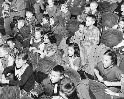 
A tense moment for these children watching a performance of Peter Pan at North Central School was photographed on March 2, 1957. The audience was worried for the Lost Boys in the play who had just been given a cake poisoned by Captain Hook. 
 (Photo archive/ / The Spokesman-Review)