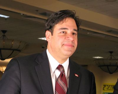 Raul Labrador, Idaho GOP congressional hopeful, after learning he's leading in early returns (Betsy Russell)