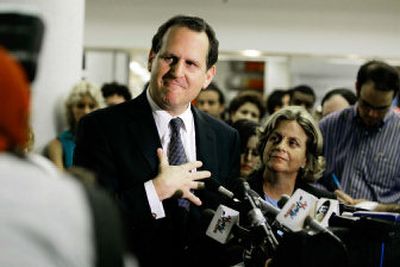 
Reps. Lincoln Diaz-Balart, R-Fla., and Ileana Ros-Lehtinen, R-Fla., answer questions in Miami on Wednesday from the media about the future of Cuba after Castro. 
 (Associated Press / The Spokesman-Review)