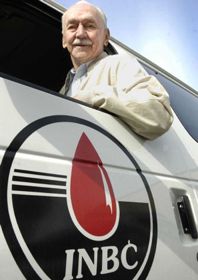 
Ernie Dieterich prepares to pull out of the Inland Northwest Blood Center to go on one of his volunteer assignments. 
 (CHRISTOPHER ANDERSON / The Spokesman-Review)