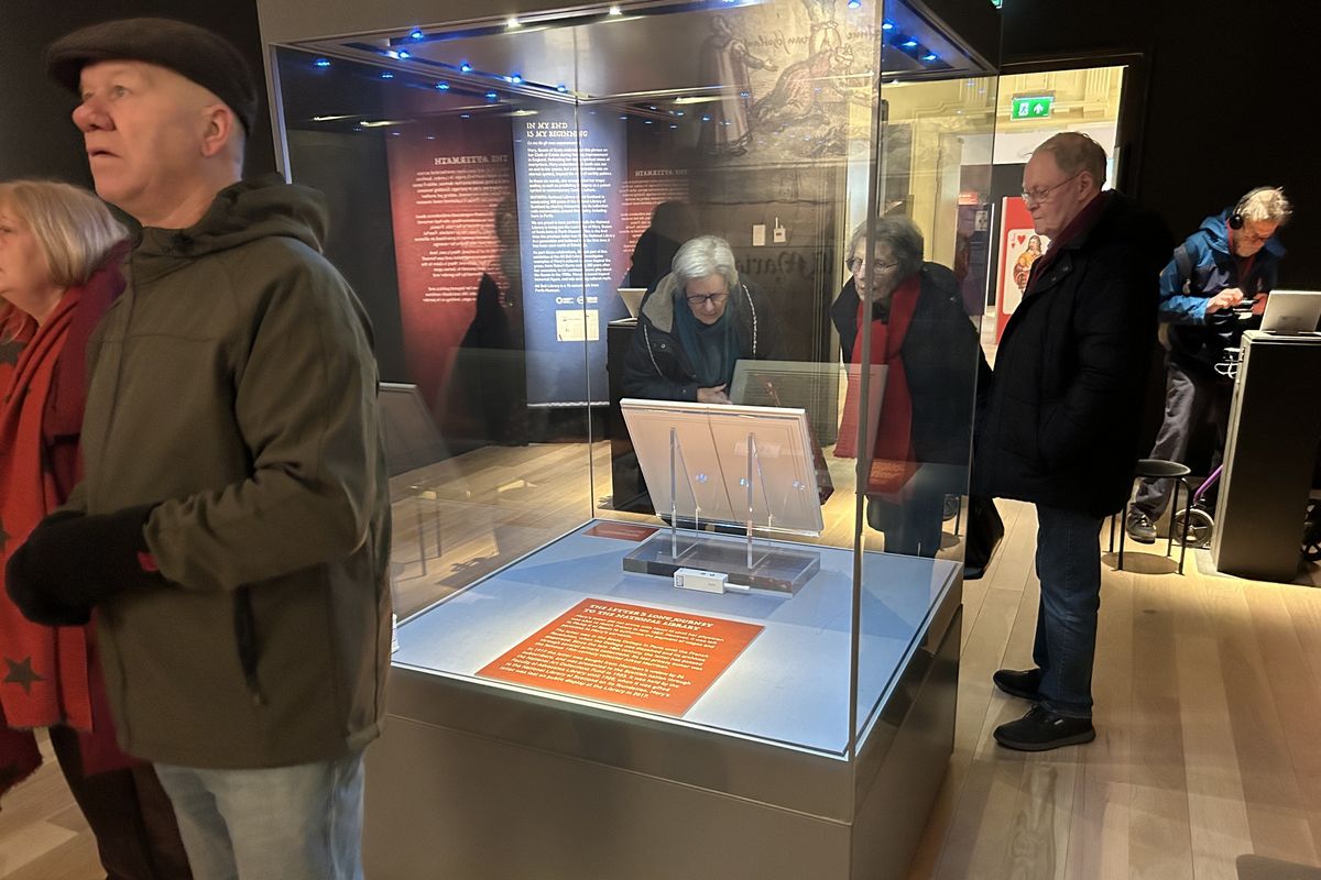 The last letter written by Mary, Queen of Scots, is available for viewing at the Perth Museum in Scotland. She wrote it just hours before being beheaded on the orders of her cousin, Queen Elizabeth I.  (Steve Hendrix/Steve Hendrix/TWP)